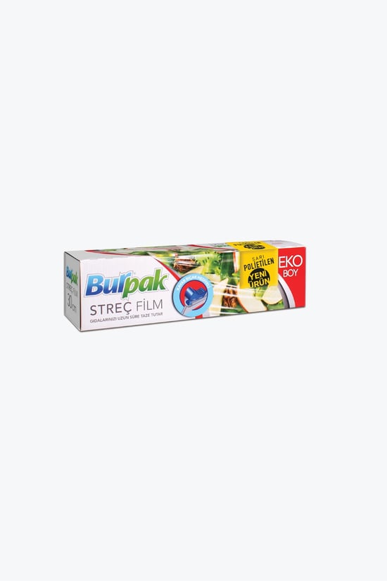 Burpak Sarı Pe Kayar Bıçaklı Streç Film 30 Cm X 166 M 8mic 1 Adet