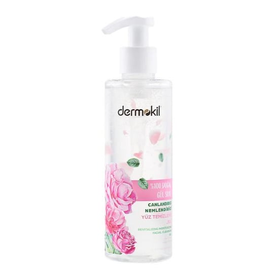 Dermokil % 100 Gül Suyu Canlandırıcı, Nemlendirci Yüz Temizleme Jeli 200 Ml