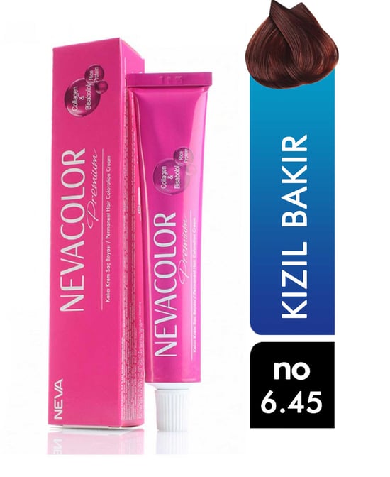 Nevacolor Premium Tüp Saç Boyası Kızıl Bakım 6.45 50 Ml
