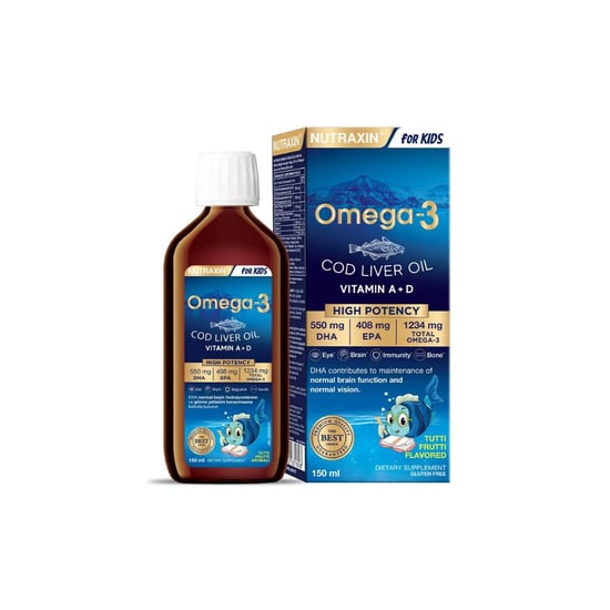 Nutraxin For Kids Omega 3 Balık Yağı Tutti Frutti Aromalı 150 Ml