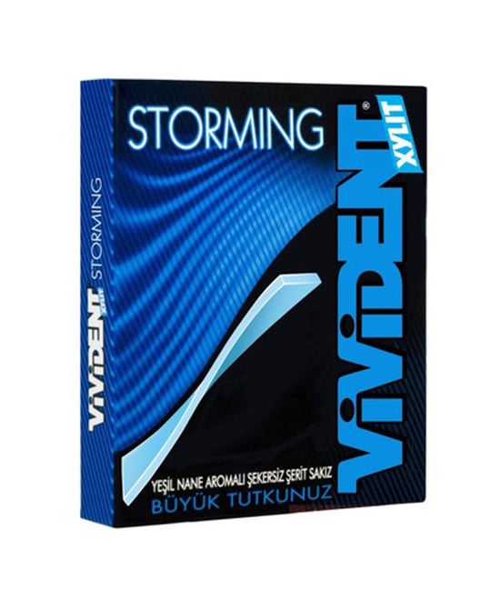 Vivident Storming Yeşil Nane Aromalı Sakız 33gr X 18'li Paket