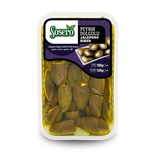 Sosero Peynir Dolgulu Jalapeno Biber 1300 Gr