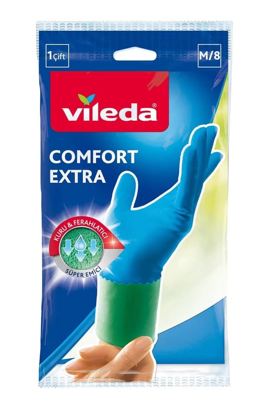 Vileda Comfort & Care Temizlik Eldiveni Orta 12'li Koli