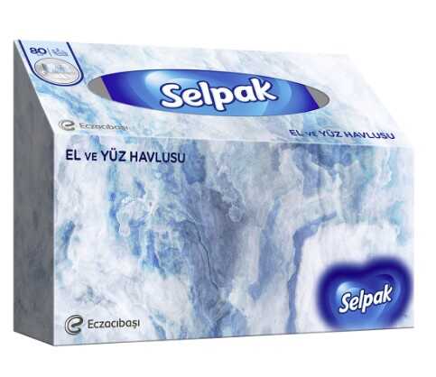 Selpak Kutu El Yüz Havlusu Kağıt Havlu 80'li Paket
