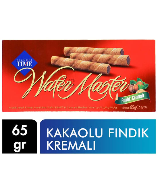 Çizmeci Time Gofret 65 G Wafer Master Kakaolu Fındık Kremalı