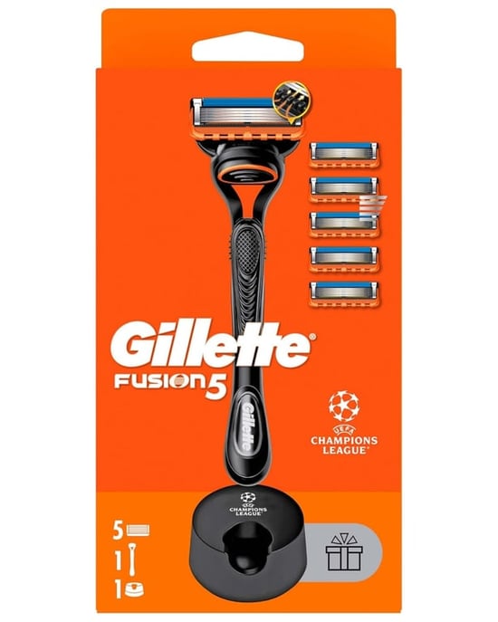 Gillette Fusion5 Tıraş Makinesi ve Yedek Bıçağı 5'li + Tıraş Bıçağı Standı