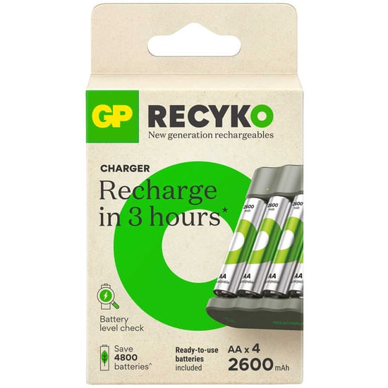 Gp B441 Usb Pil Şarj Cihazı 4 Adet 2600mah Aa Kalem Pilli Set