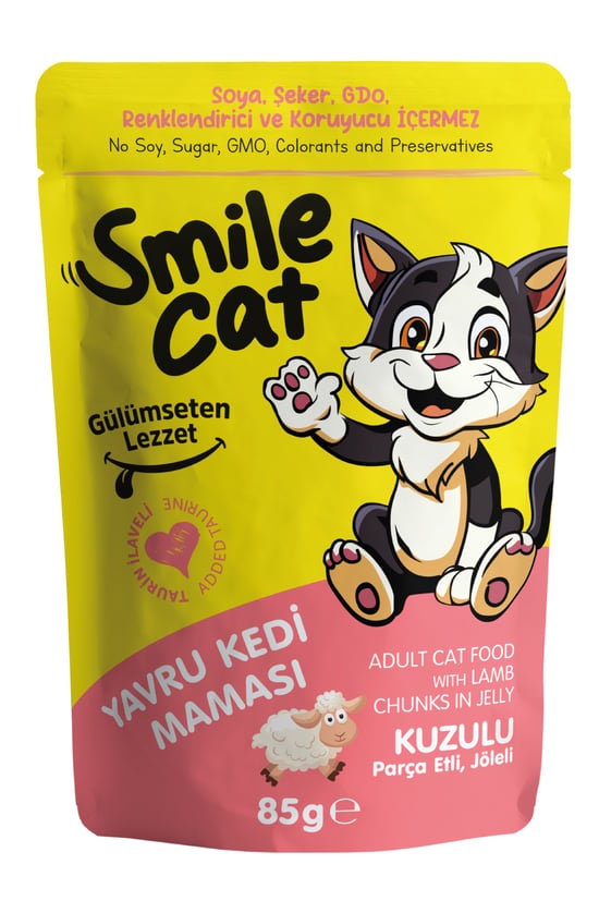 Smile 85 Gr Pouch Kedi Maması Yavru Kuzulu Sml-010