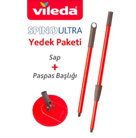 Vileda Spino Ultra Yedek Sap + Başlık Paketi-Tekil Fiyatı