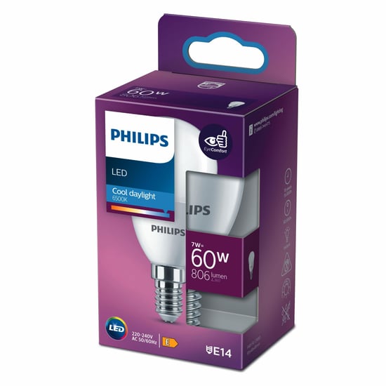 Philips Led Ampul 60w E14 İnce Duylu Beyaz İşik