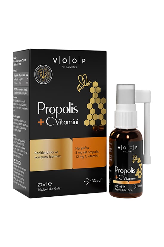 Voop Propolis C Vitamini Sprey-damla - 20 ml | Bağışklık Sistemi Güçlendirici