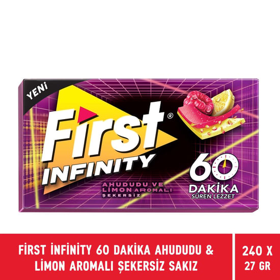 First İnfinity 60 Dakika Ahududu & Limon Aromalı Şekersiz Sakız X