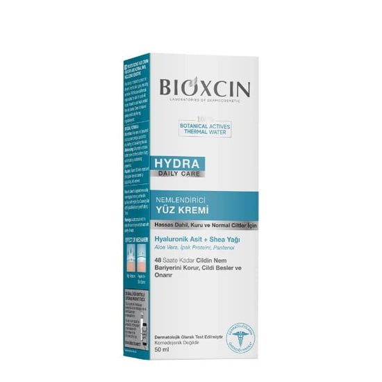 Bioxcin Hydra Nemlendirici Yüz Kremi Hasas Dahil, Kuru ve Normal Ciltler için 50 Ml