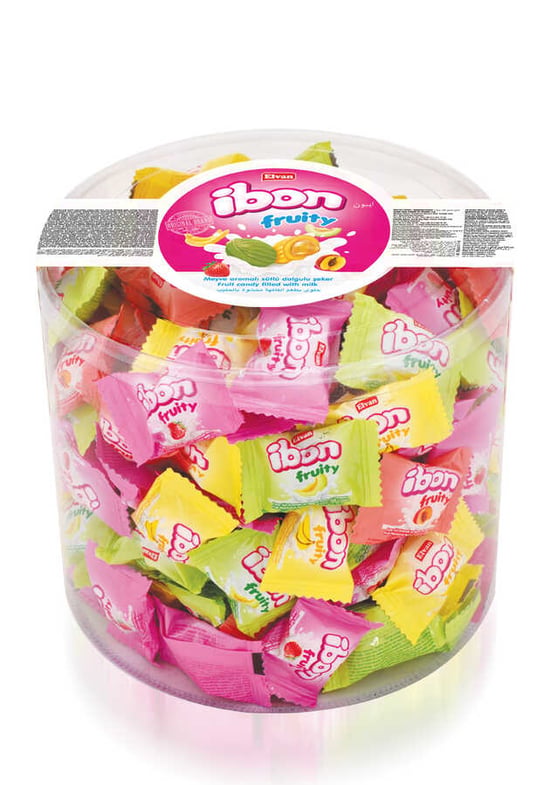 İbon Fruity Süt Kremalı Meyve Aromalı Şeker 1kg
