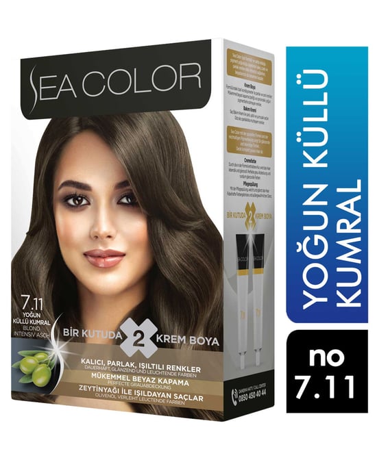 Sea Color Saç Boyası 7.11 Yoğun Küllü Kumral