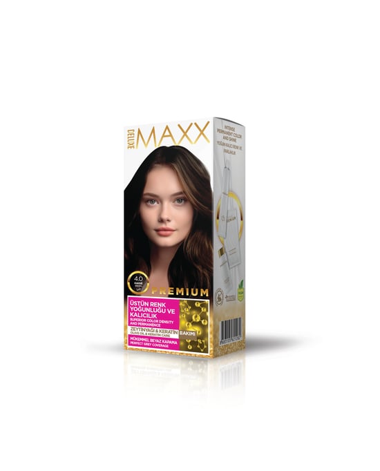 Maxx Deluxe Premium Yarı Kit Set Saç Boyası 4.0 Kahve