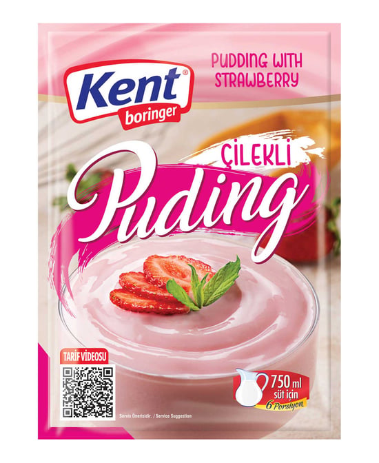 Kent Boringer Puding 125 Gr Çilekli