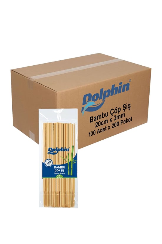 Dolphin Bambu Çöp Şiş 20cm X 3mm 100 Adet