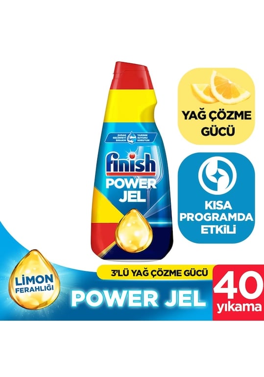Finish Hepsi Bir Arada Bulaşık Makinesi Deterjanı Jel Limon 1000 Ml