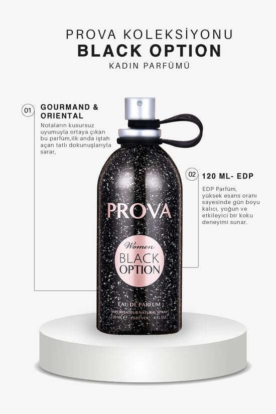Prova Black Option Edp Oriental Kadın Parfüm 120 Ml