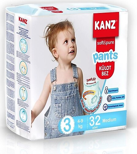 Kanz Bebek Bezi Külot No:3 Midi 4-9kğ