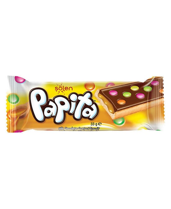 Şölen Papita Bisküvi 20 Gr Karamelli Drajeli Sütçü Çikolata Kaplı