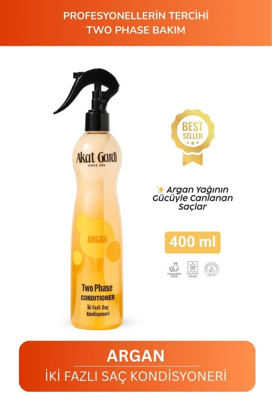 Akat Gardi Çift Fazlı Argan İçerikli Fön Suyu 400 Ml