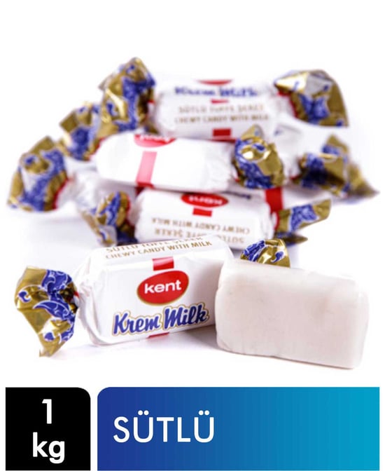 Kent Krem Milk Bayram Şekeri 1 Kg Sütlü