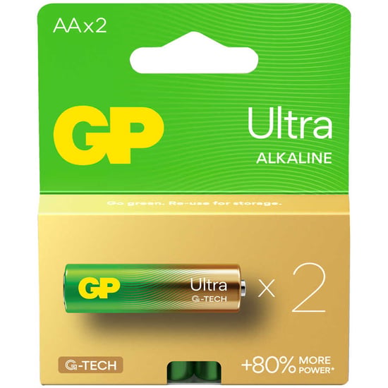 Gp Batteries G-tech Ultra Alkalin Kalem Lr6 - Aa Boy 1.5v Pil 2'li Kart