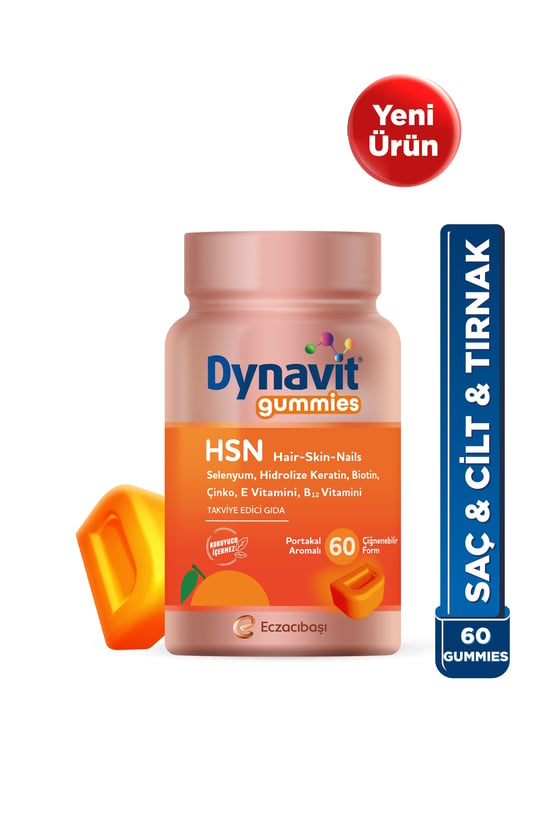 Gummies Hsn Hair Skin Nails 60 Çiğnenebilir Form - Hidrolize Keratin, Biotin - Saç&cilt&tırnak