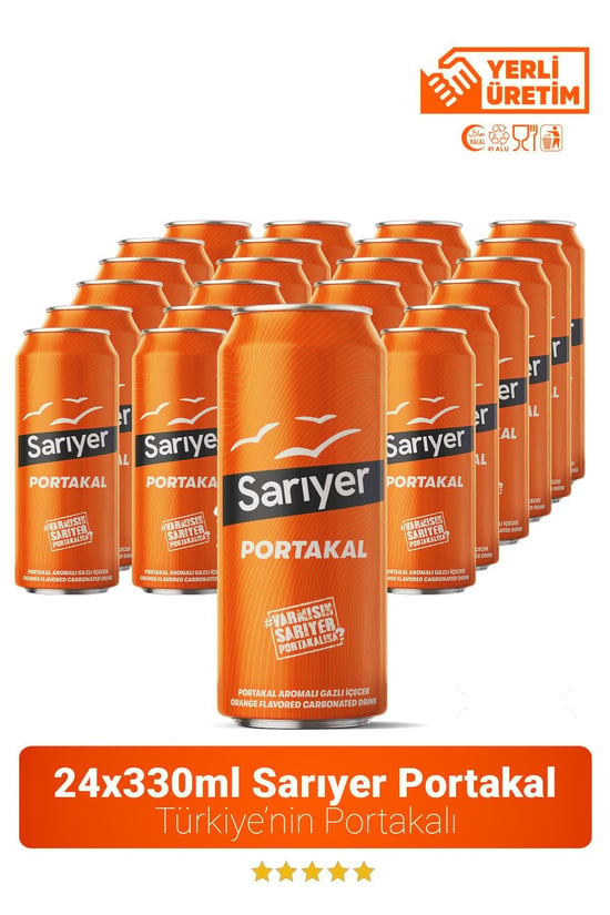 Sarıyer Portakal Aromalı Gazoz 330ml