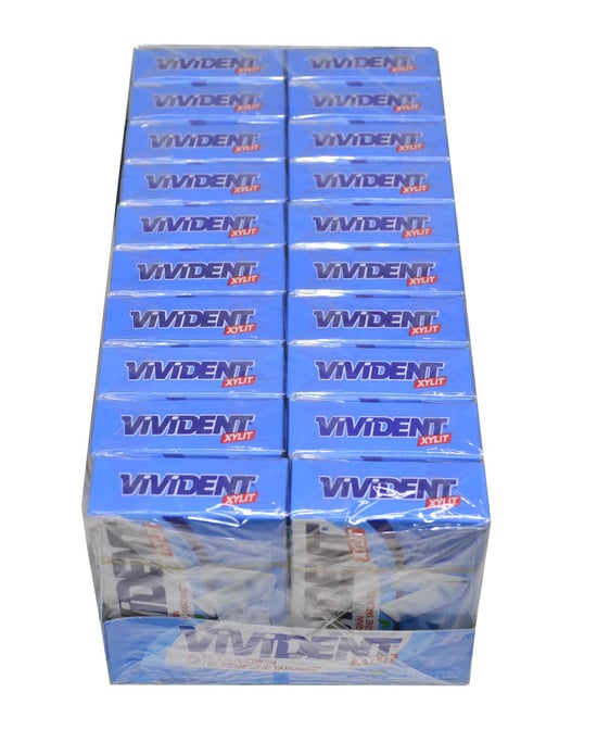 Vivident Xylit Yeşil Nane Aromalı Şekersiz Sakız 22 Gr X 20'li Paket