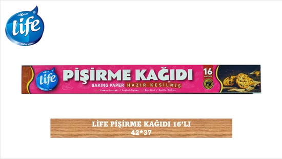 Life Hazır Kesilmiş Pişirme Kağıdı 16'lı