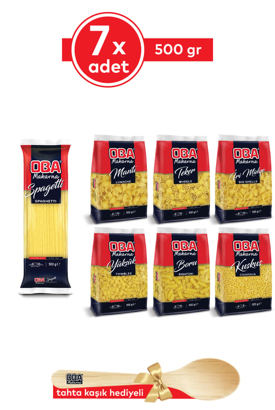 Oba Makarna Karışık Paket 7 Adet 500 Gr