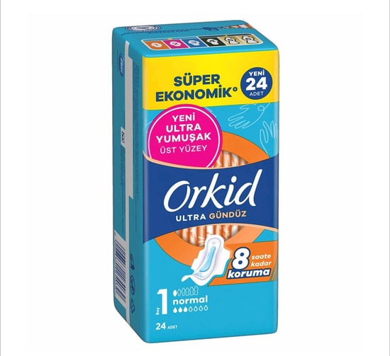 Orkid Ultra Normal (boy 1) 24 Adet Süper Ekonomik Hijyenik Ped