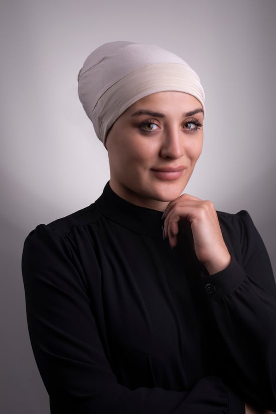 Hürrem Bone Bej Arkadan Bağlamalı İç Bone Viskon Kumaş Kaymaz Silikonlu 3002_12