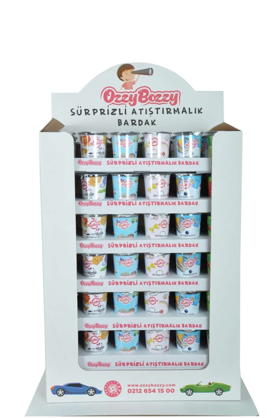 Ozzy Bozzy Sürprizli Atıştırmalık Bardak 108 Li Stand Koli