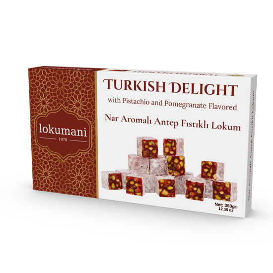 Lokumani Nar Aromalı Antep Fıstıklı Lokum 350 Gr