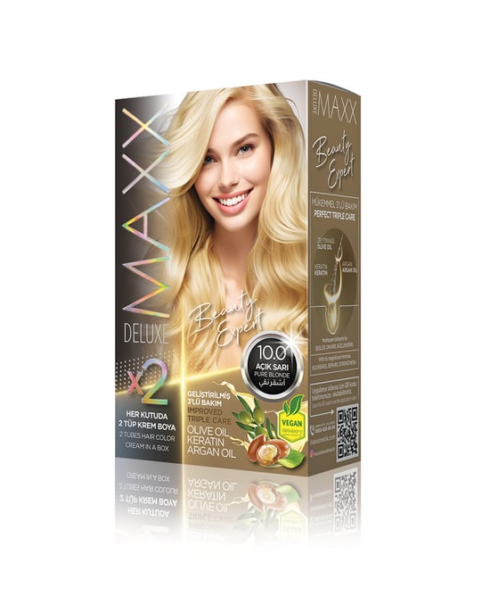 Maxx Deluxe Beauty Expert Set Saç Boyası 10.0 Açık Sarı