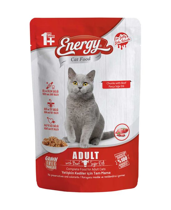 Energy Yaş Kedi Maması 85 Gr Sığır Etli