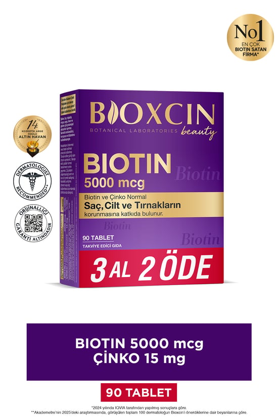 Bioxcin Biotin 5000 Mcg 90 Tablet