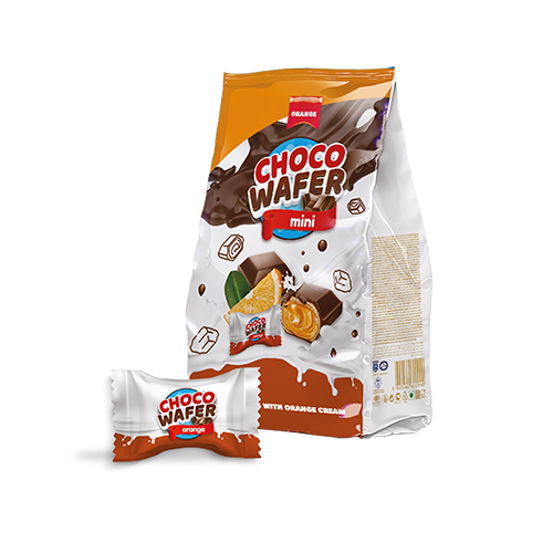 Choco Wafer Mini Portakallı 800gr